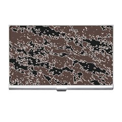 Brown And Black Abstract Vivid Texture Business Card Holder by dflcprintsclothing