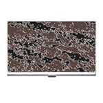 Brown And Black Abstract Vivid Texture Business Card Holder Front