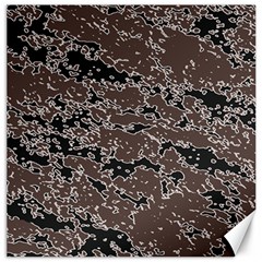 Brown And Black Abstract Vivid Texture Canvas 16  X 16  by dflcprintsclothing