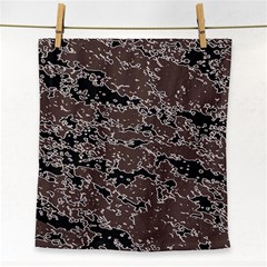 Brown And Black Abstract Vivid Texture Face Towel by dflcprintsclothing