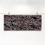 Brown And Black Abstract Vivid Texture Hand Towel Front