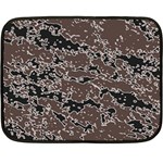 Brown And Black Abstract Vivid Texture Double Sided Fleece Blanket (Mini)  35 x27  Blanket Front