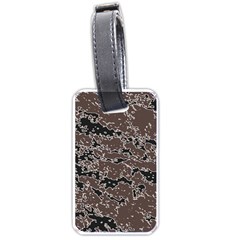 Brown And Black Abstract Vivid Texture Luggage Tag (one Side) by dflcprintsclothing