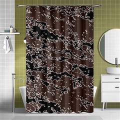 Brown And Black Abstract Vivid Texture Shower Curtain 48  X 72  (small)  by dflcprintsclothing