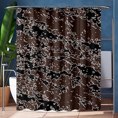 Brown And Black Abstract Vivid Texture Shower Curtain 60  X 72  (medium)  by dflcprintsclothing