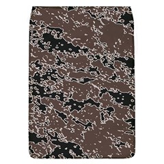 Brown And Black Abstract Vivid Texture Removable Flap Cover (l)