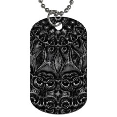 Charcoal Mandala Dog Tag (one Side) by MRNStudios