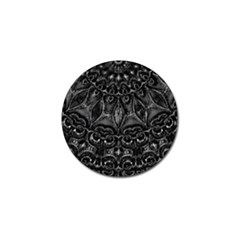 Charcoal Mandala Golf Ball Marker by MRNStudios