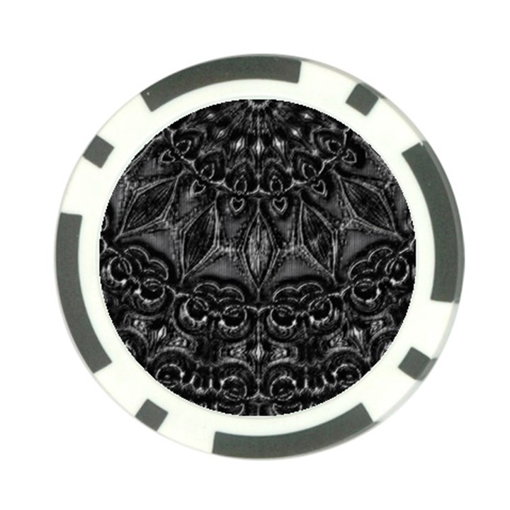 Charcoal Mandala Poker Chip Card Guard (10 pack)