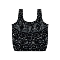 Charcoal Mandala Full Print Recycle Bag (s) by MRNStudios