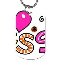 Floral-1814372 Blessed-cartoon-text-clipart-hand-drawn-colored-whimsical-special-occasion-reads-43718964 Dog Tag (two Sides)