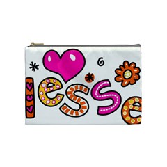 Floral-1814372 Blessed-cartoon-text-clipart-hand-drawn-colored-whimsical-special-occasion-reads-43718964 Cosmetic Bag (medium)