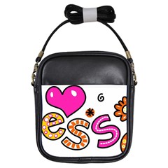 Floral-1814372 Blessed-cartoon-text-clipart-hand-drawn-colored-whimsical-special-occasion-reads-43718964 Girls Sling Bag