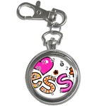 Floral-1814372 Blessed-cartoon-text-clipart-hand-drawn-colored-whimsical-special-occasion-reads-43718964 Key Chain Watches Front