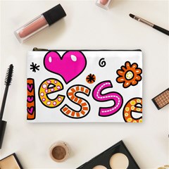 Floral-1814372 Blessed-cartoon-text-clipart-hand-drawn-colored-whimsical-special-occasion-reads-43718964 Cosmetic Bag (medium)