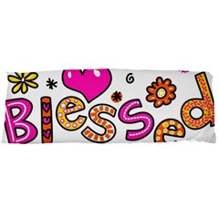 Floral-1814372 Blessed-cartoon-text-clipart-hand-drawn-colored-whimsical-special-occasion-reads-43718964 Body Pillow Case Dakimakura (two Sides)