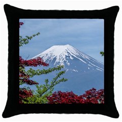 Mountain-mount-landscape-japanese Throw Pillow Case (black)