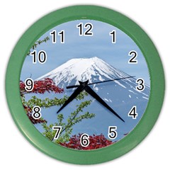 Mountain-mount-landscape-japanese Color Wall Clock by Sudhe