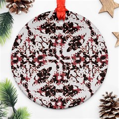 Texture Mosaic Abstract Design Ornament (round) by dflcprintsclothing