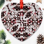 Texture Mosaic Abstract Design Ornament (Heart) Front