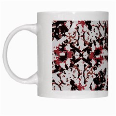 Texture Mosaic Abstract Design White Mugs