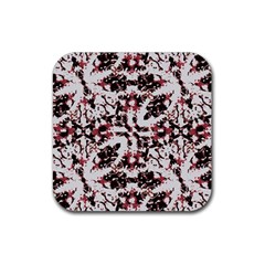 Texture Mosaic Abstract Design Rubber Coaster (square) by dflcprintsclothing