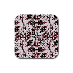 Texture Mosaic Abstract Design Rubber Square Coaster (4 Pack) by dflcprintsclothing