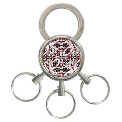 Texture Mosaic Abstract Design 3-ring Key Chain