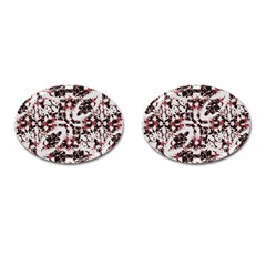 Texture Mosaic Abstract Design Cufflinks (oval) by dflcprintsclothing