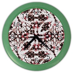 Texture Mosaic Abstract Design Color Wall Clock by dflcprintsclothing