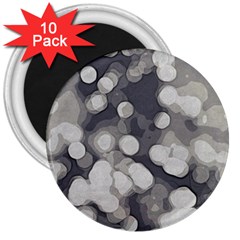 Gray Circles Of Light 3  Magnets (10 Pack)  by DimitriosArt