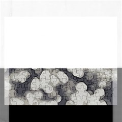 Gray Circles Of Light Rectangular Jigsaw Puzzl by DimitriosArt