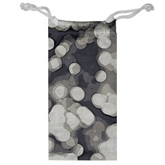 Gray circles of light Jewelry Bag