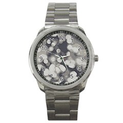 Gray circles of light Sport Metal Watch