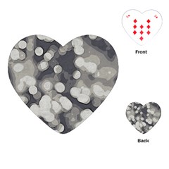 Gray circles of light Playing Cards Single Design (Heart)