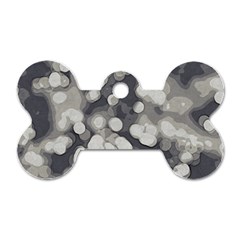 Gray circles of light Dog Tag Bone (Two Sides)