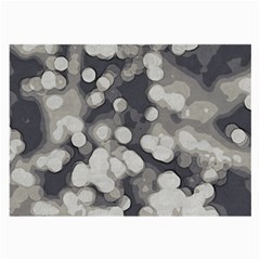 Gray circles of light Large Glasses Cloth