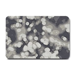 Gray circles of light Small Doormat 