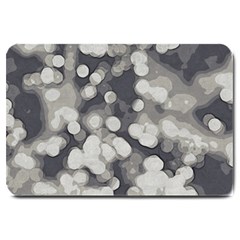 Gray circles of light Large Doormat 