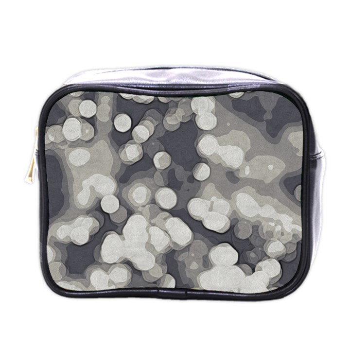 Gray circles of light Mini Toiletries Bag (One Side)