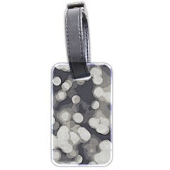 Gray Circles Of Light Luggage Tag (two Sides) by DimitriosArt