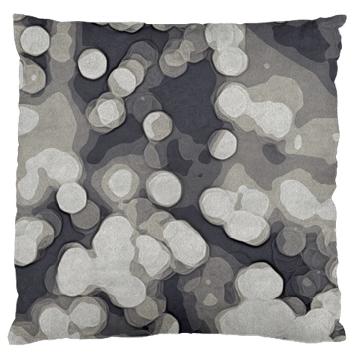 Gray circles of light Large Cushion Case (Two Sides)