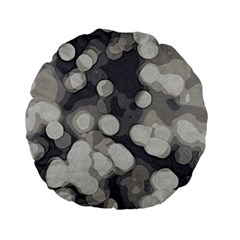 Gray circles of light Standard 15  Premium Round Cushions