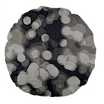 Gray circles of light Large 18  Premium Round Cushions Front