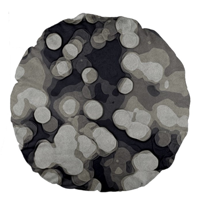 Gray circles of light Large 18  Premium Round Cushions