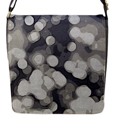 Gray circles of light Flap Closure Messenger Bag (S)