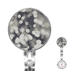 Gray circles of light Stainless Steel Nurses Watch