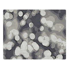 Gray circles of light Double Sided Flano Blanket (Large) 