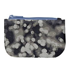 Gray circles of light Large Coin Purse