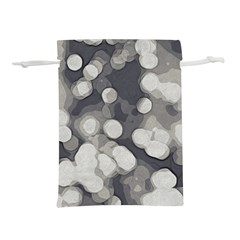 Gray circles of light Lightweight Drawstring Pouch (M)